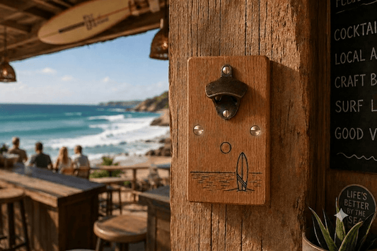 Solid Oak Breakwater Bottle Opener - The Merchants Mark