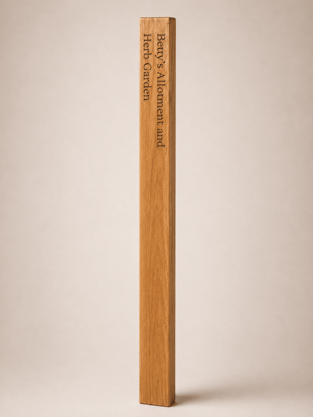 Personalised Solid Oak Marker Post - The Merchants Mark