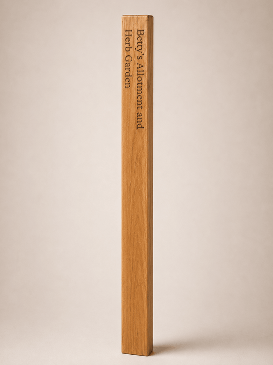 Personalised Solid Oak Marker Post - The Merchants Mark