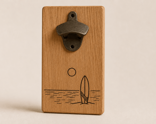 Solid Oak Breakwater Bottle Opener - The Merchants Mark